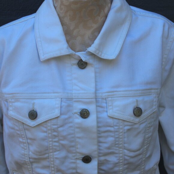Old Navy classic denim jean jacket white size M - Picture 3 of 7